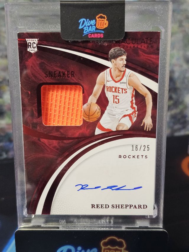 2024-25 Panini Immaculate Reed Sheppard Sneaker Swatch Signatures 16/25 CGC Authentic