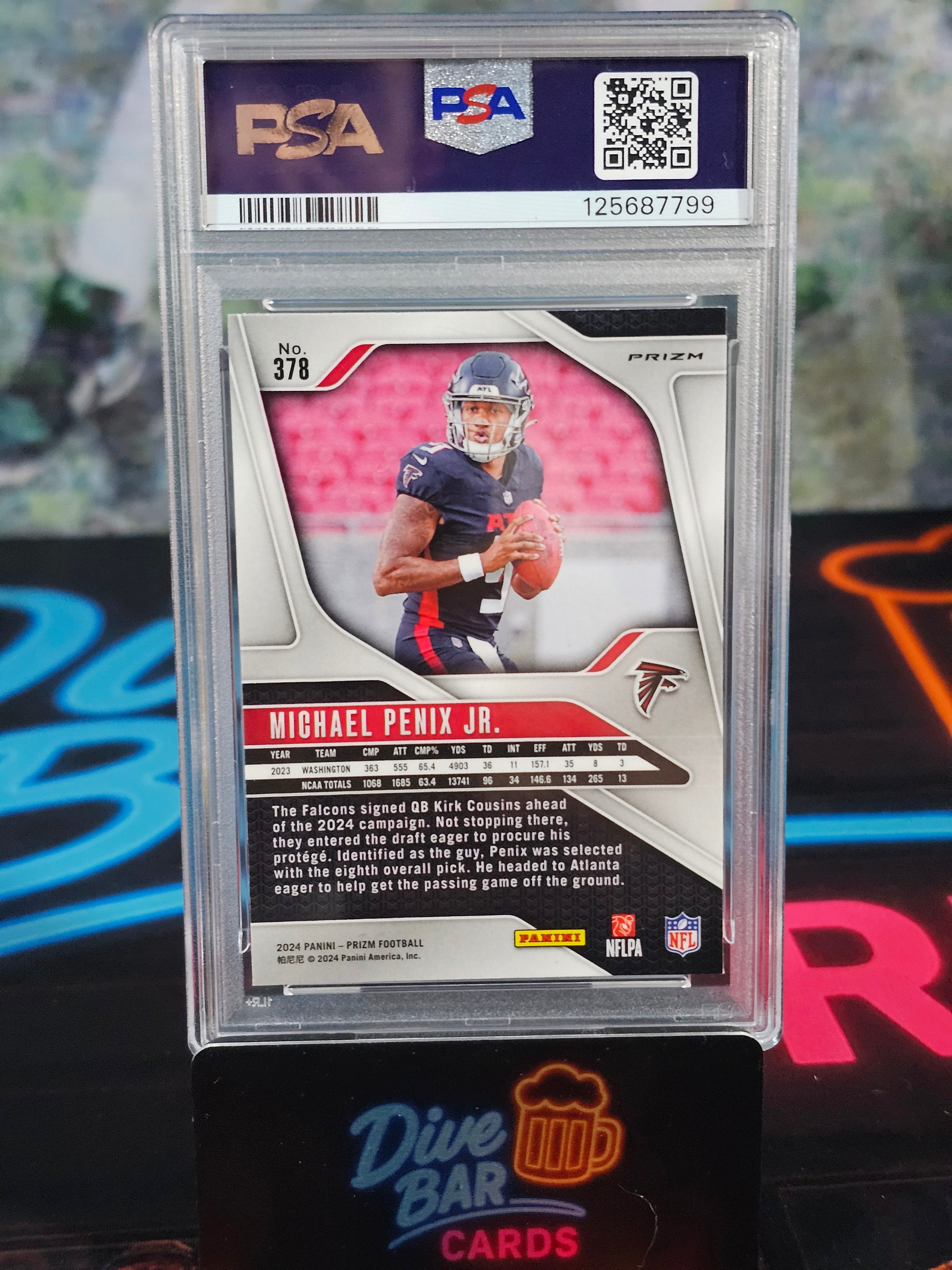 Michael Penix Jr. 2024 Panini Prizm Silver RC Rookie Card Atlanta Falcons