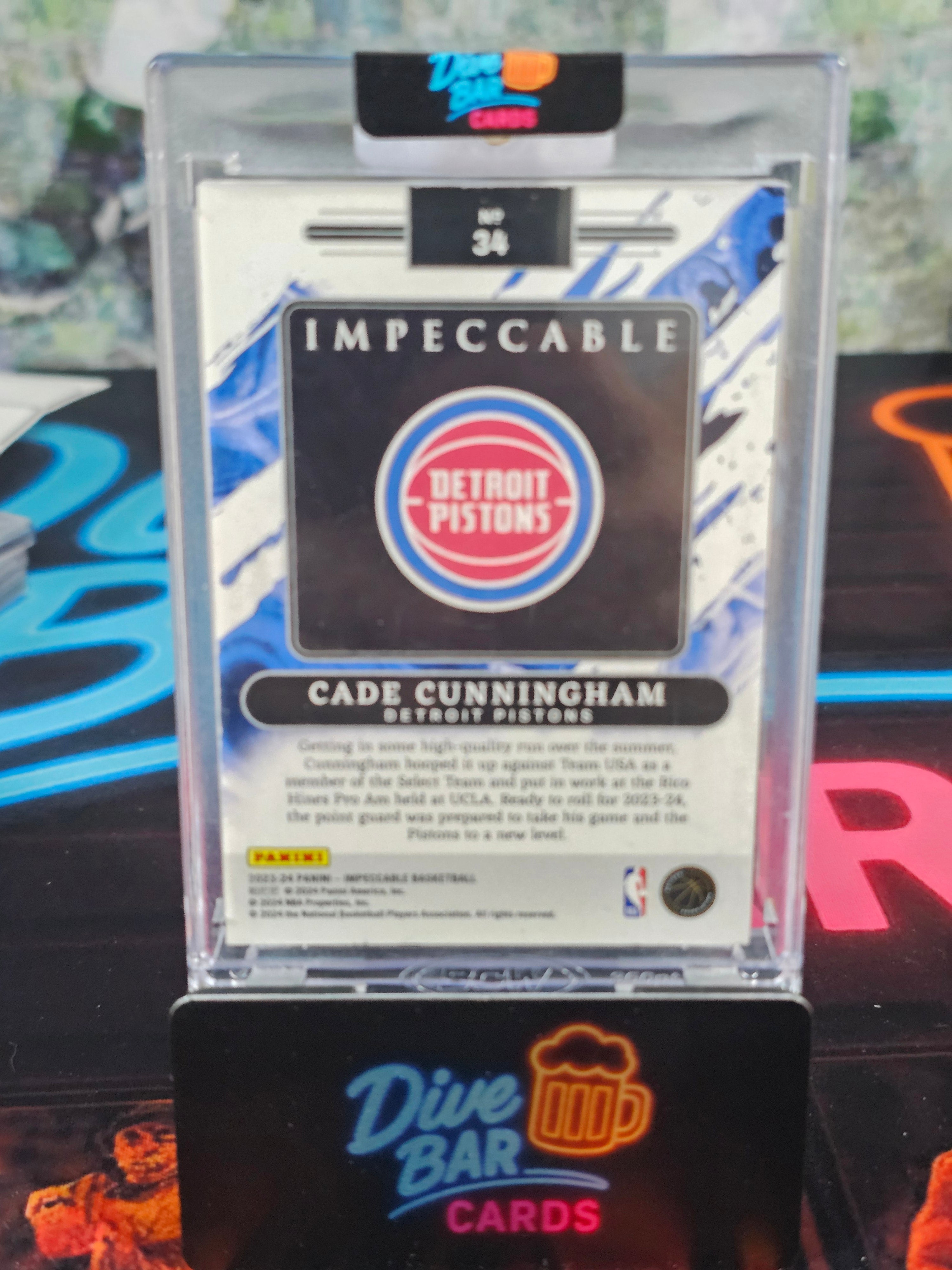2023 Panini 2023-24 Panini Impeccable - Silver NBA Logo International Cade Cunningham