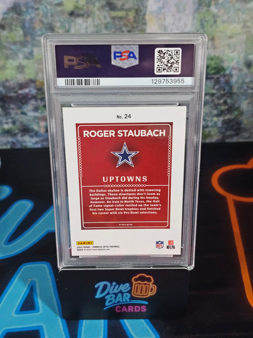 2024 Donruss Optic Uptowns Roger Staubach PSA 10 Graded Card