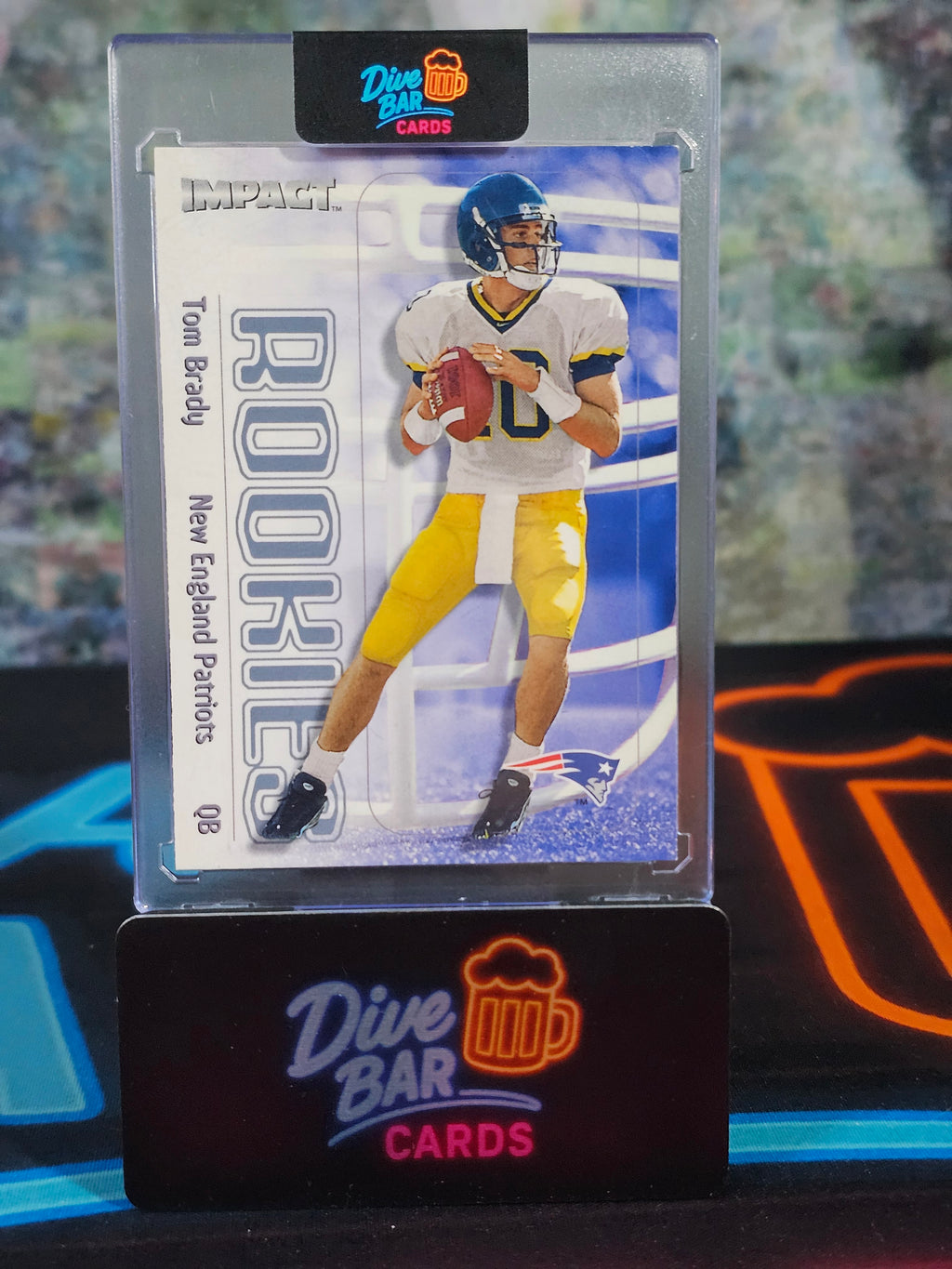 2000 Impact Tom Brady New England Patriots Rookie Card Raw Condition