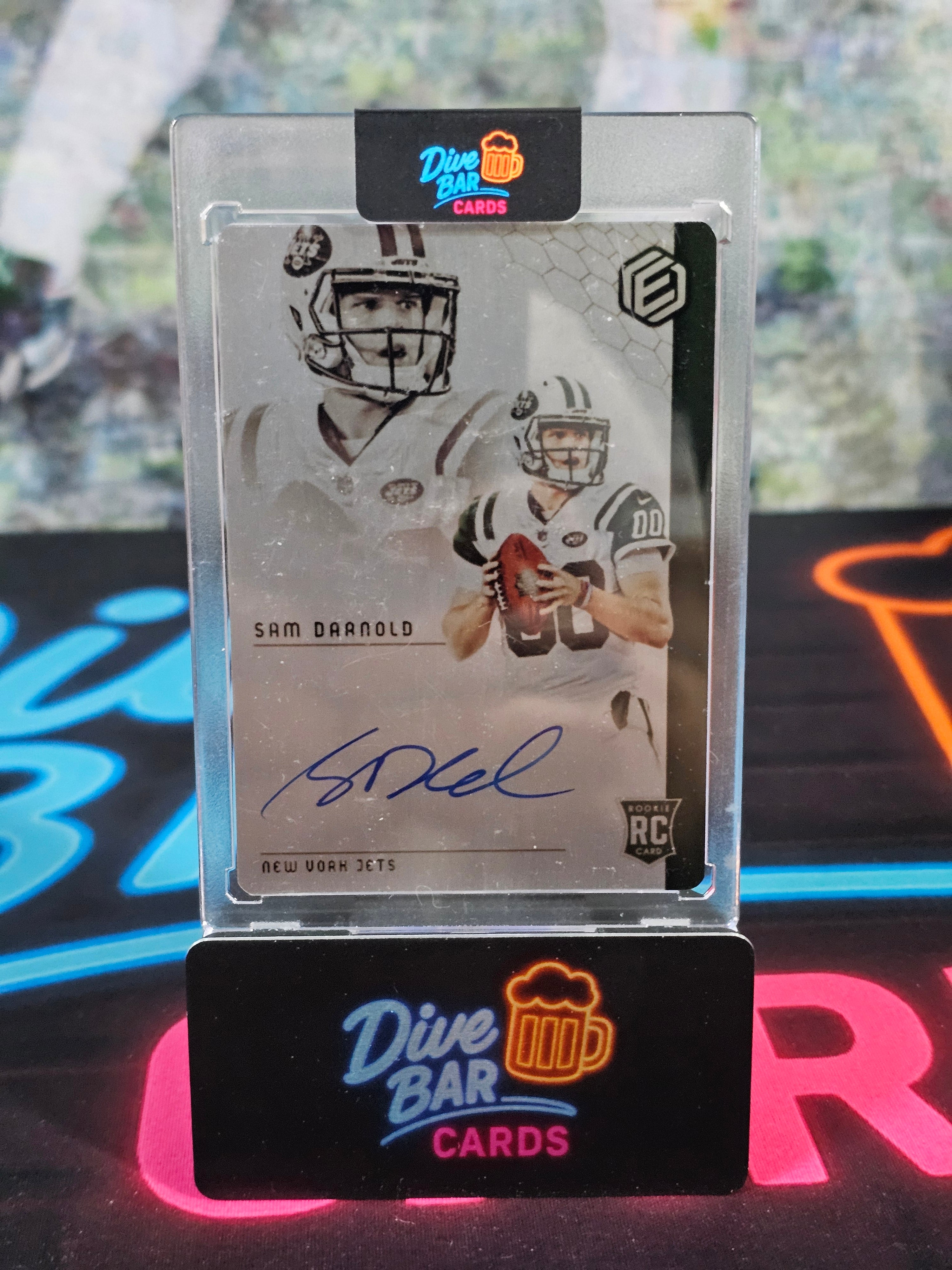 2018 Panini Elements 74 Sam Darnold Rc Rookie Metal On Card Auto /99