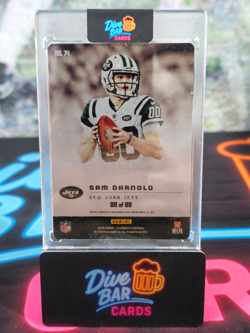 2018 Panini Elements 74 Sam Darnold Rc Rookie Metal On Card Auto /99