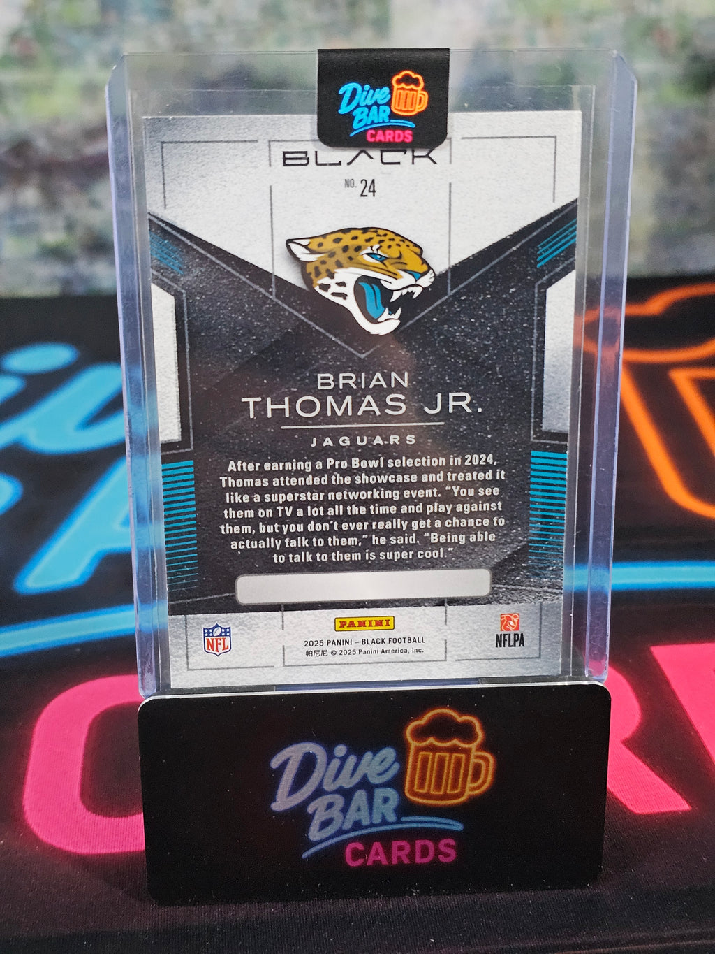 2025 Panini Black Sapphire Brian Thomas Jr. Rookie Card - Jacksonville Jaguars