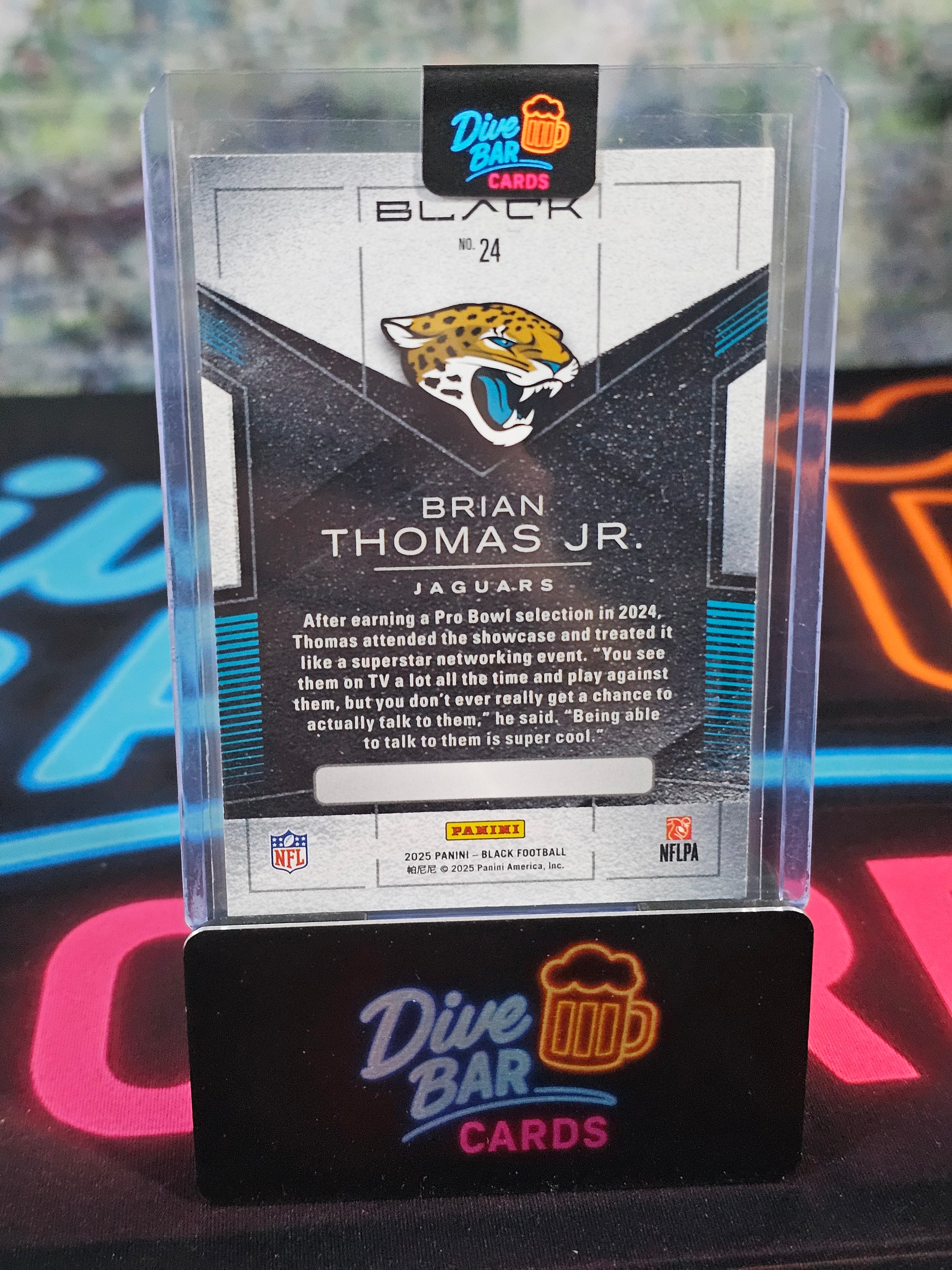 2025 Panini Black Sapphire Brian Thomas Jr. Rookie Card - Jacksonville Jaguars