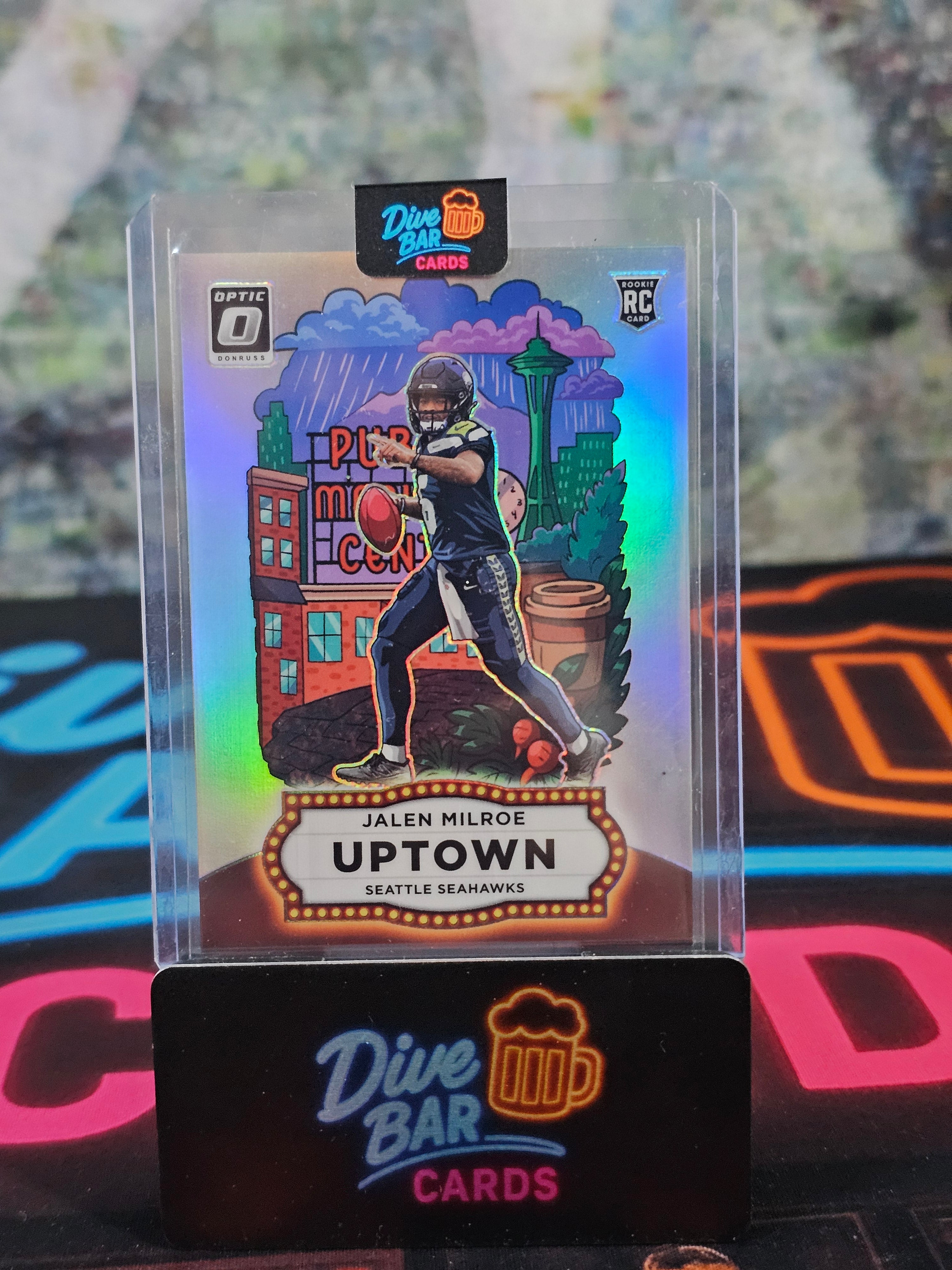 Jalen Milroe 2025 Donruss Optic Seahawks RAW Rookie Card