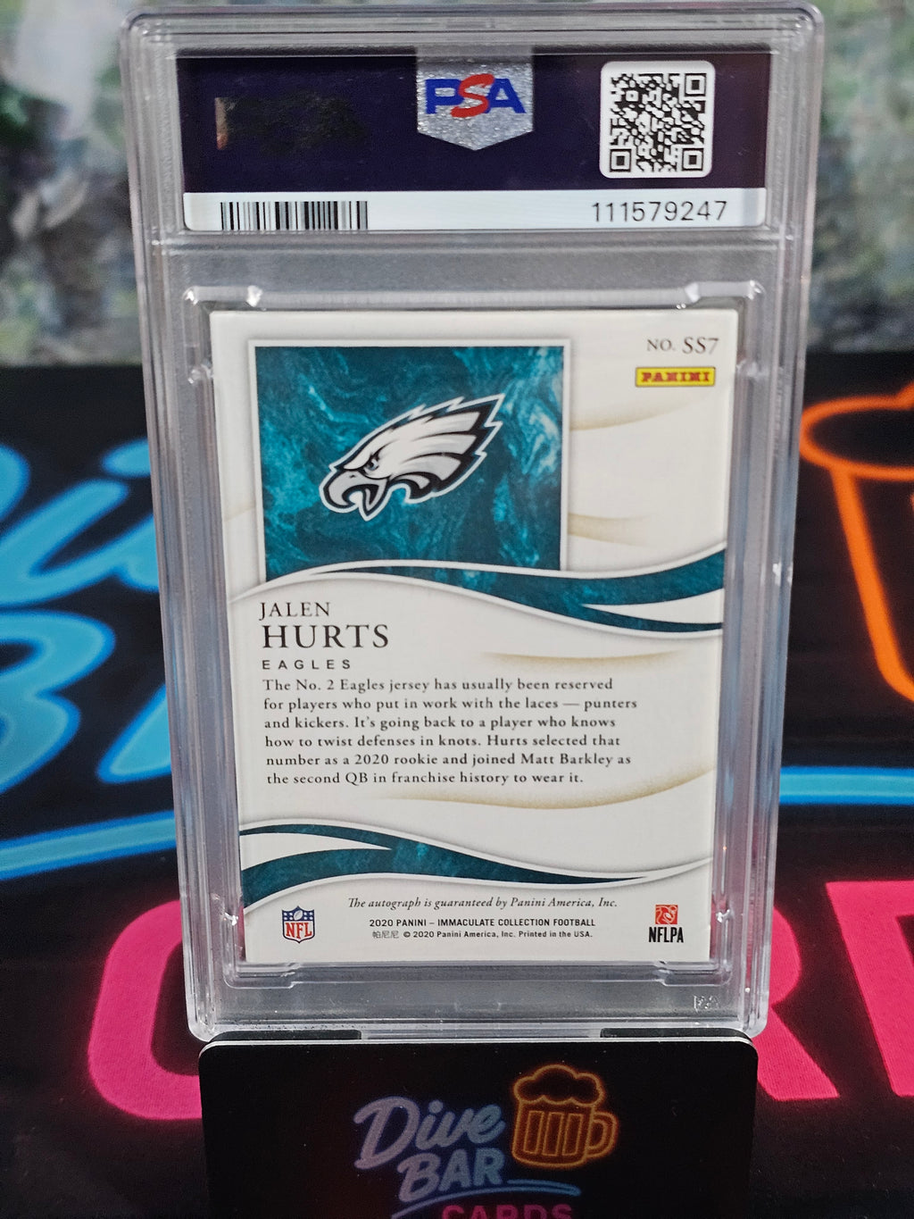 2020 Panini Immaculate Collection - Immaculate Rookie Shadowbox Signatures Jalen Hurts 47/57 SS7