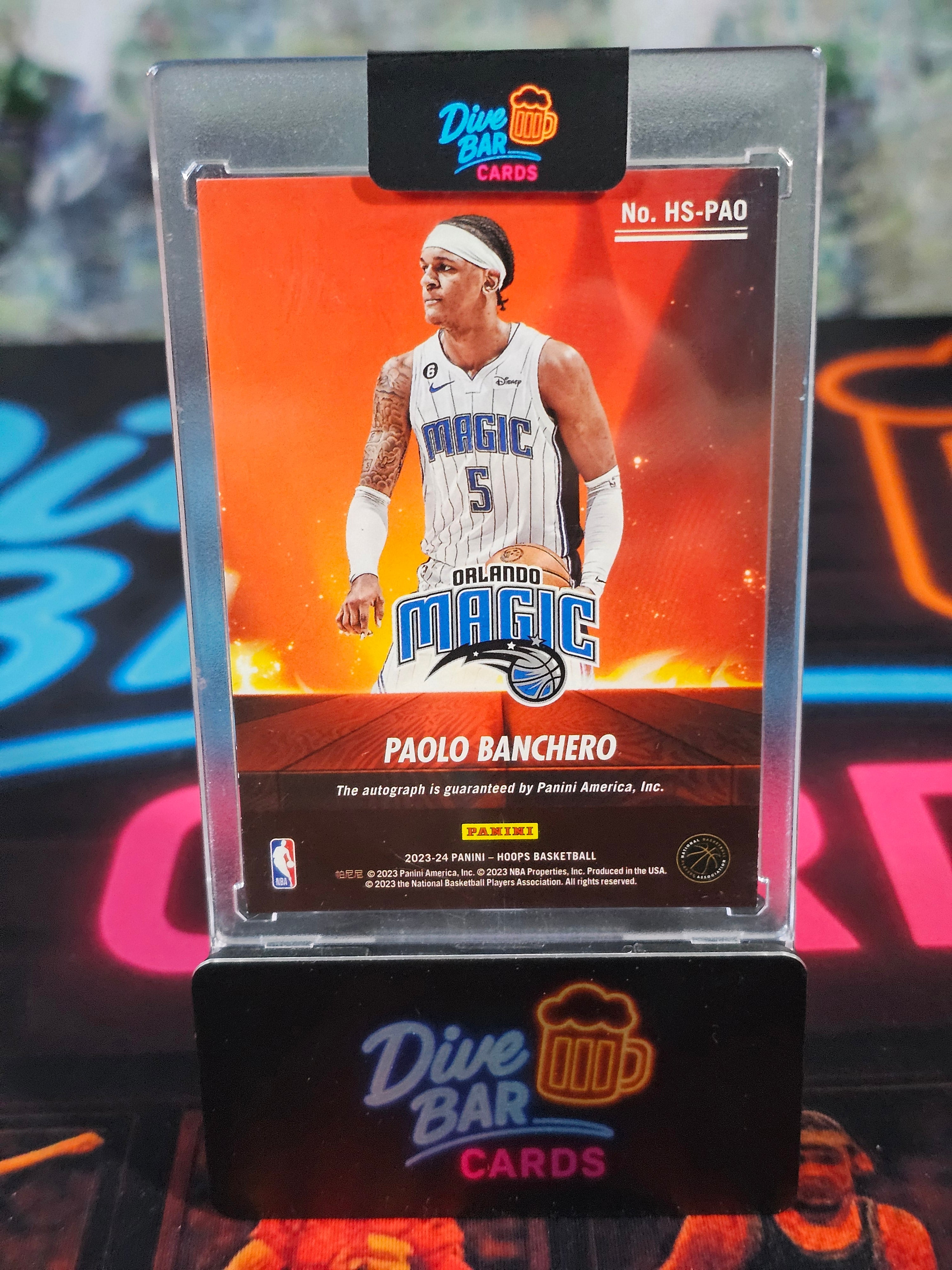 2024-25 Panini Hoops Hot Signatures Paolo Banchero Autograph Card Raw