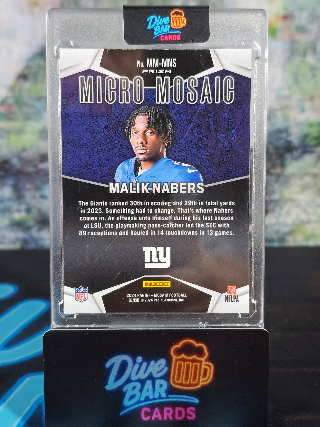 2024 Panini Mosaic Micro Mosaic Malik Nabers Rookie Card - Raw Condition