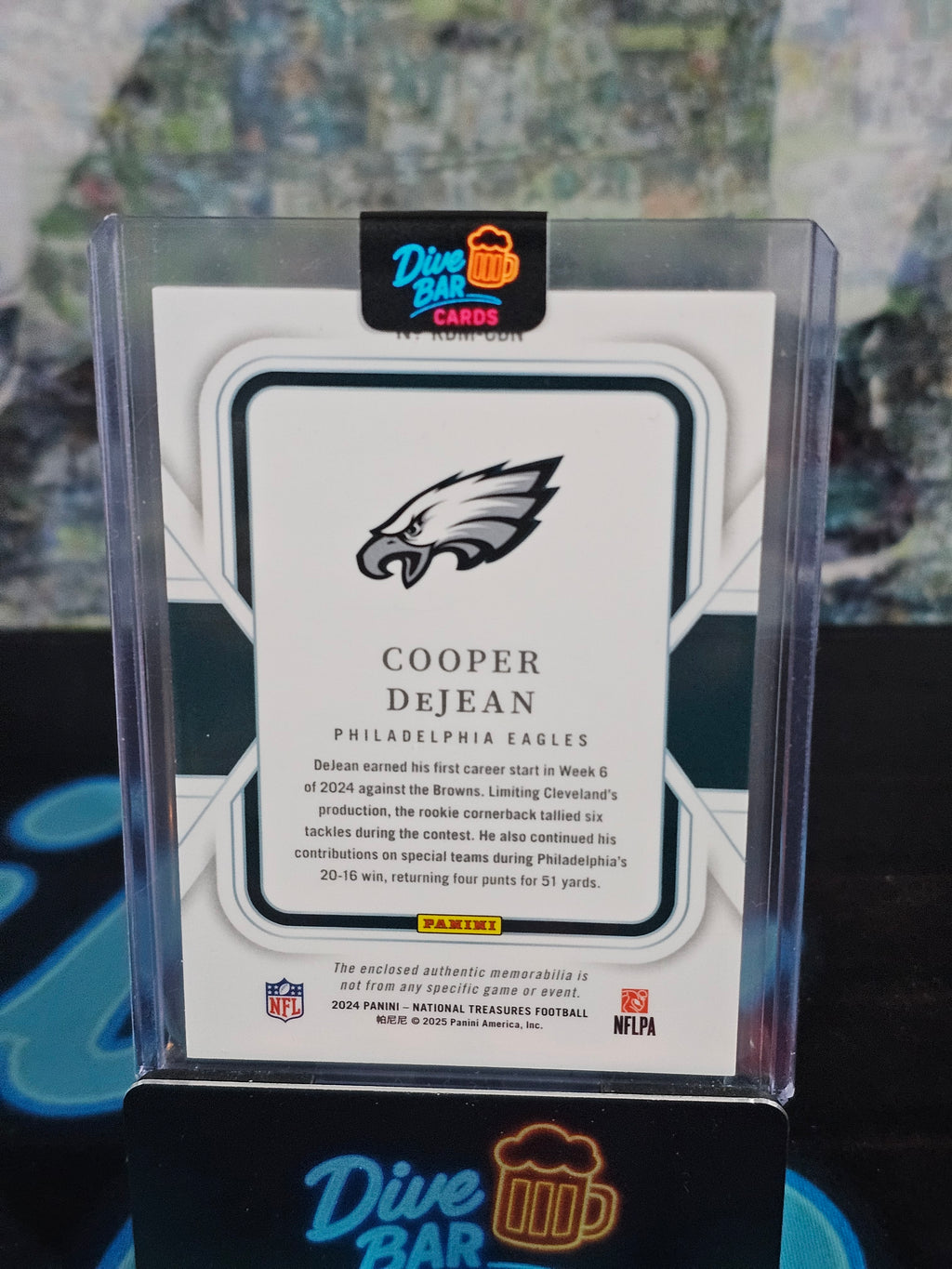 2024 Panini National Treasures Century Materials Cooper DeJean Card - Philadelphia Eagles SP