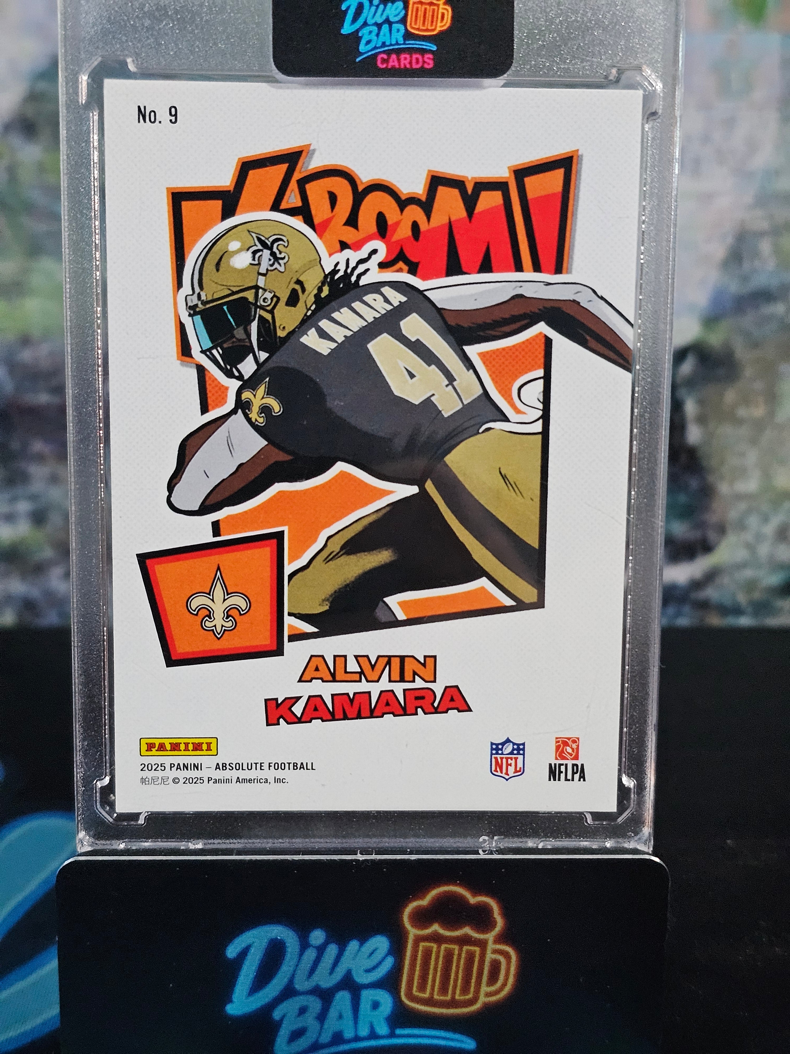 2025 Panini Absolute Kaboom! Horizontal Alvin Kamara Raw Card - Saints Rookie Collectible