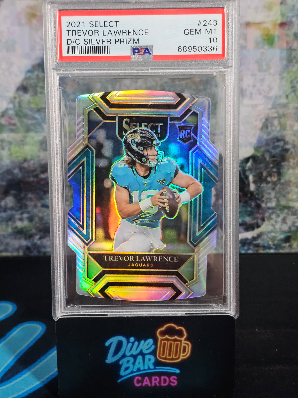 2021 Panini Select Silver Prizm Die Cut Trevor Lawrence PSA 10 Rookie Card