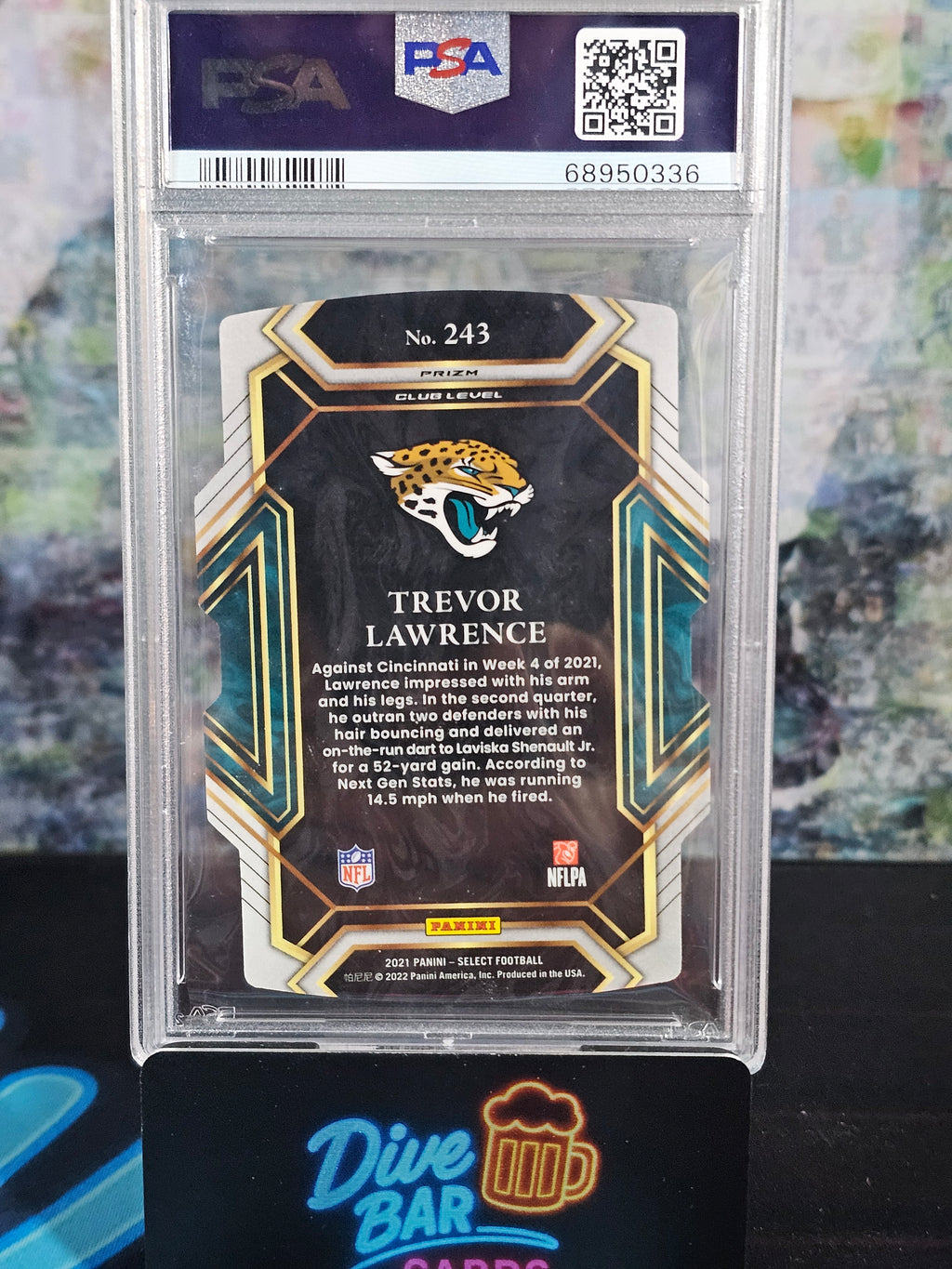 2021 Panini Select Silver Prizm Die Cut Trevor Lawrence PSA 10 Rookie Card