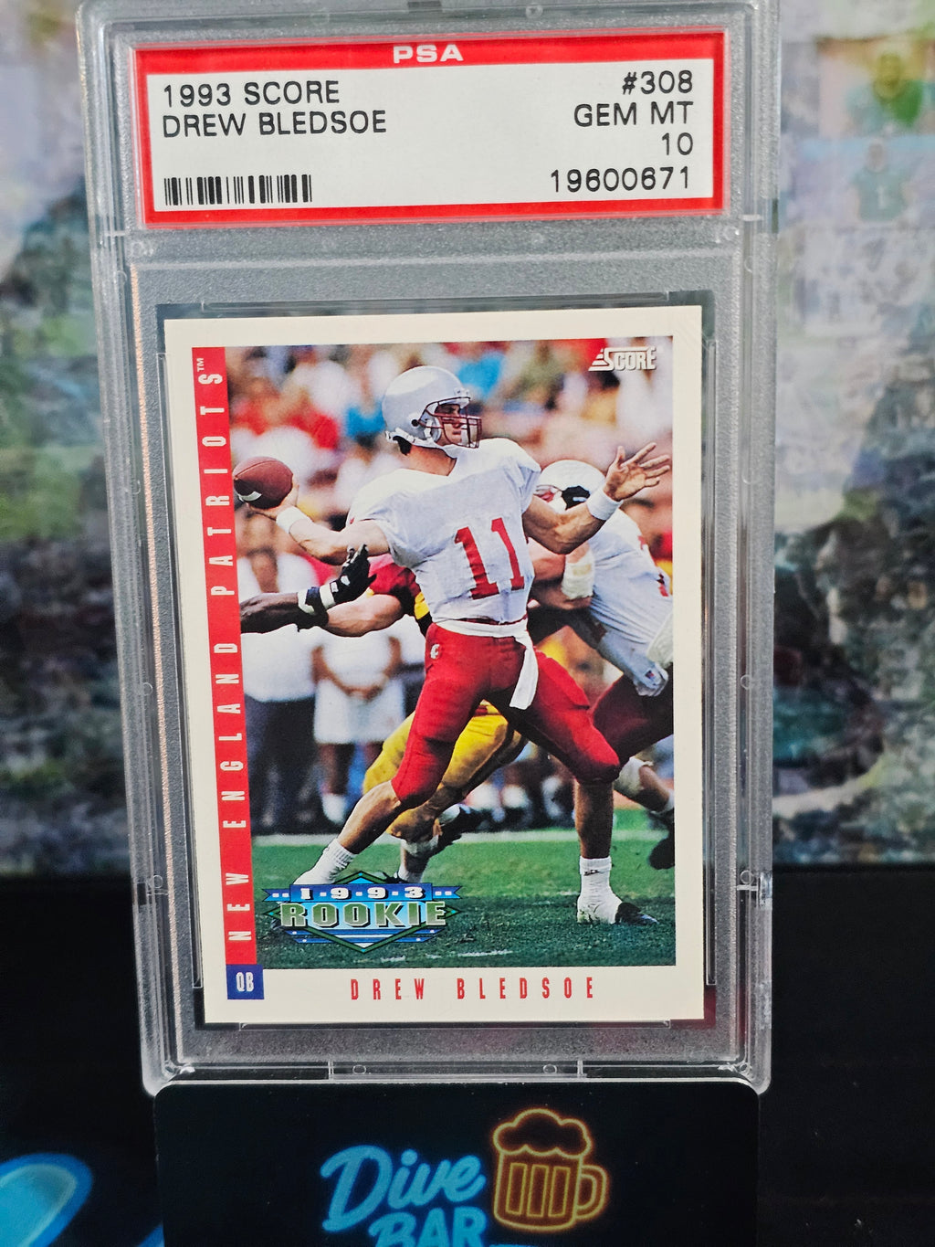 1993 Score Drew Bledsoe PSA 10 Rookie Card - Gem Mint Condition