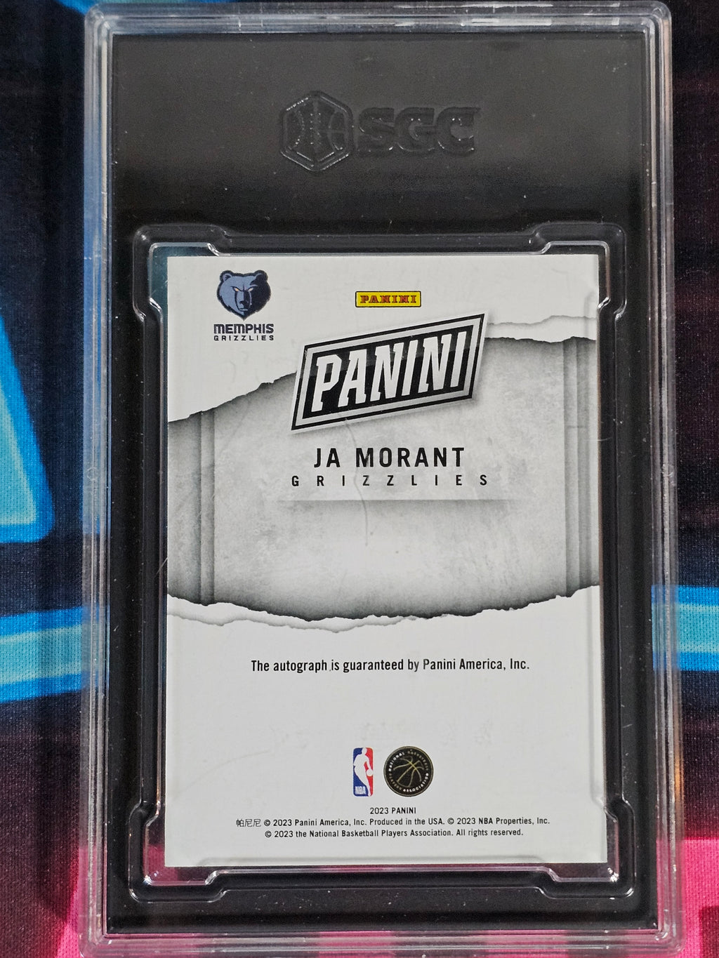 2023 Panini The National Ja Morant Patch Autograph Card #05/11 SGC 9.5 Mint+