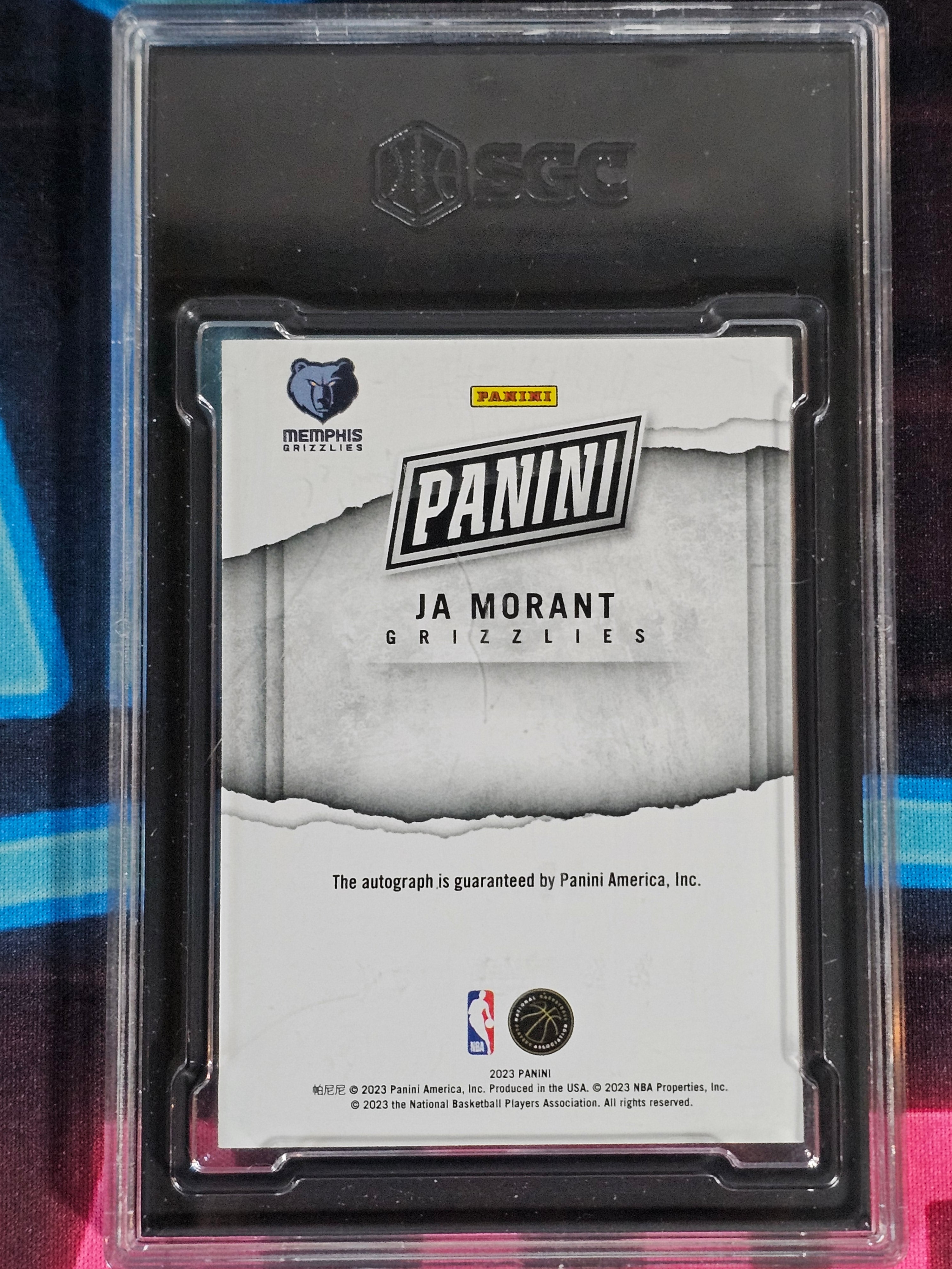 2023 Panini The National Ja Morant Patch Autograph Card #05/11 SGC 9.5 Mint+