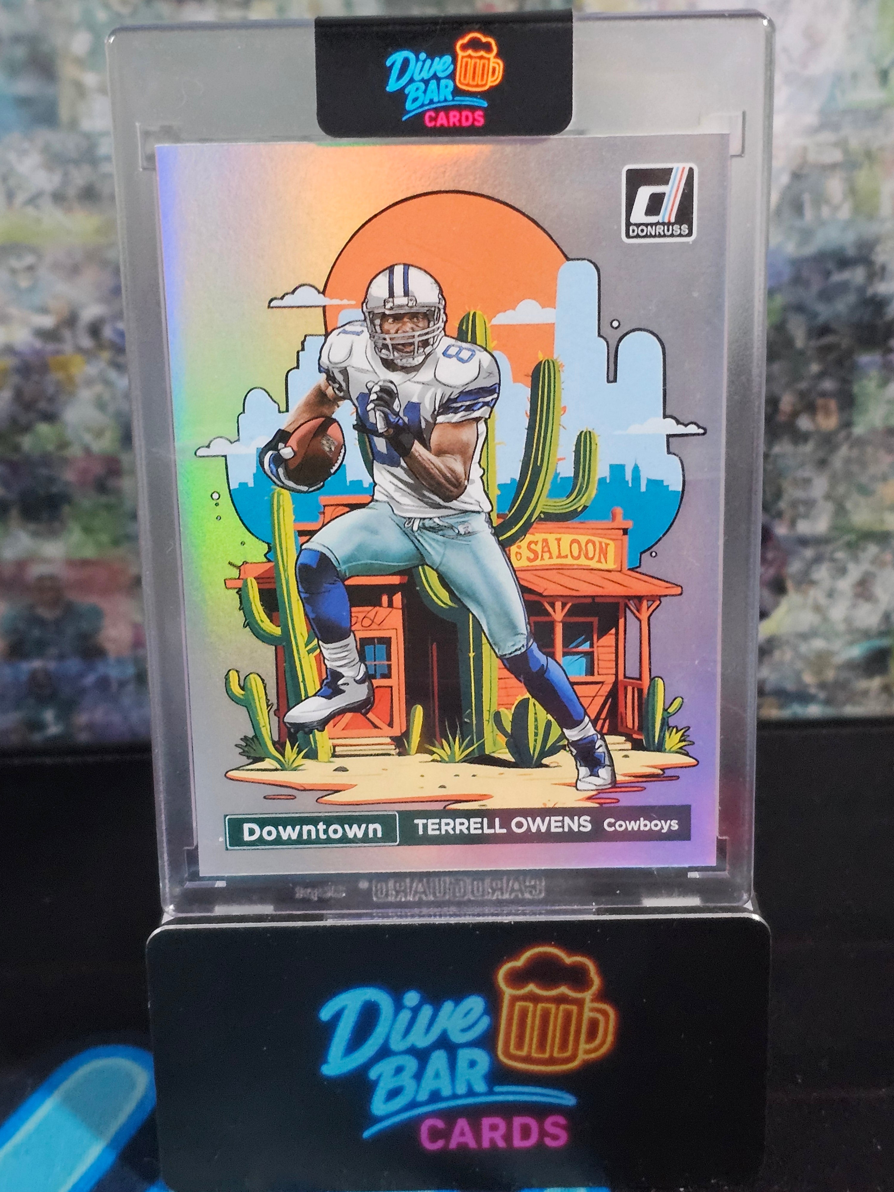 Terrell Owens 2024 Donruss Optic Downtown RAW Dallas Cowboys Card