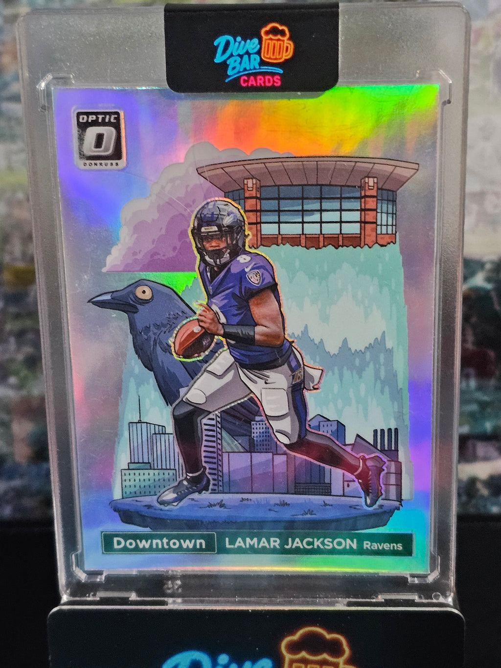 2024 Donruss Downtown Lamar Jackson Baltimore Ravens Football Card Raw