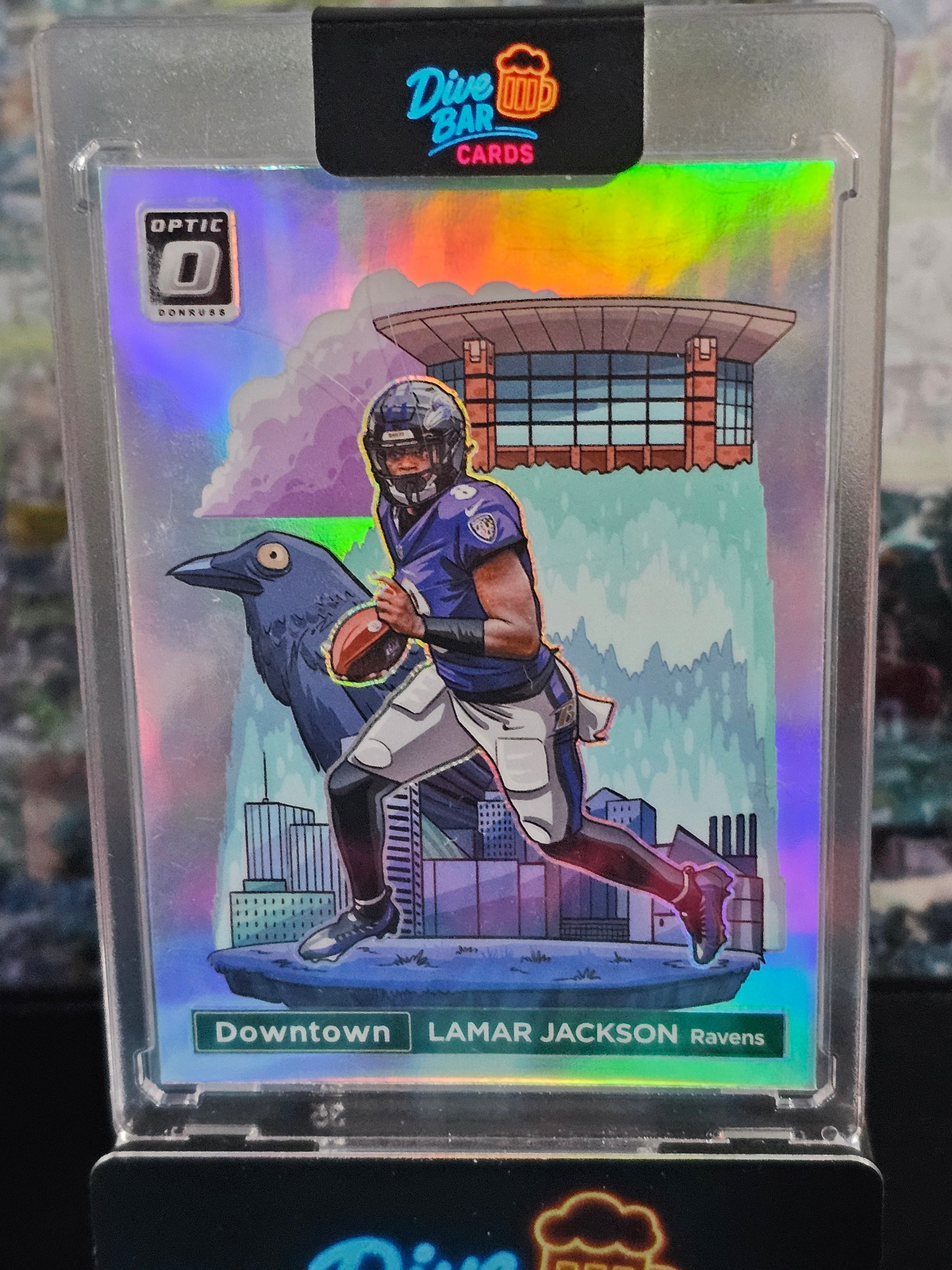 2024 Donruss Downtown Lamar Jackson Baltimore Ravens Football Card Raw
