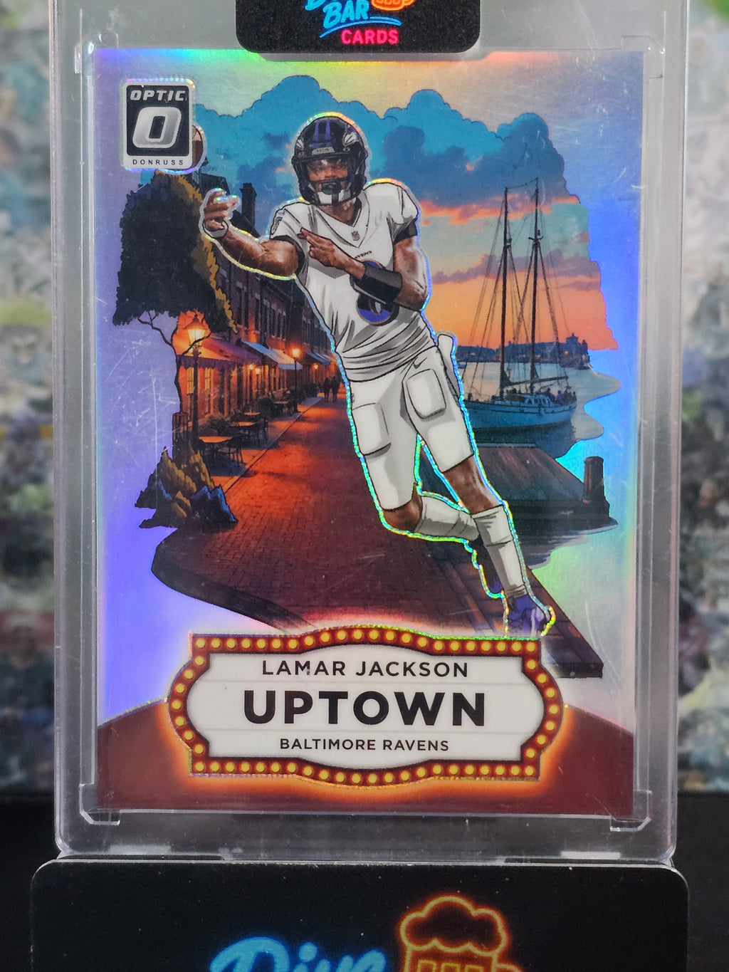Lamar Jackson 2025 Donruss Optic Uptown RAW Card - Baltimore Ravens