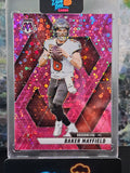 2025 Panini Mosaic No Huddle Pink Baker Mayfield Card - Tampa Bay Buccaneers
