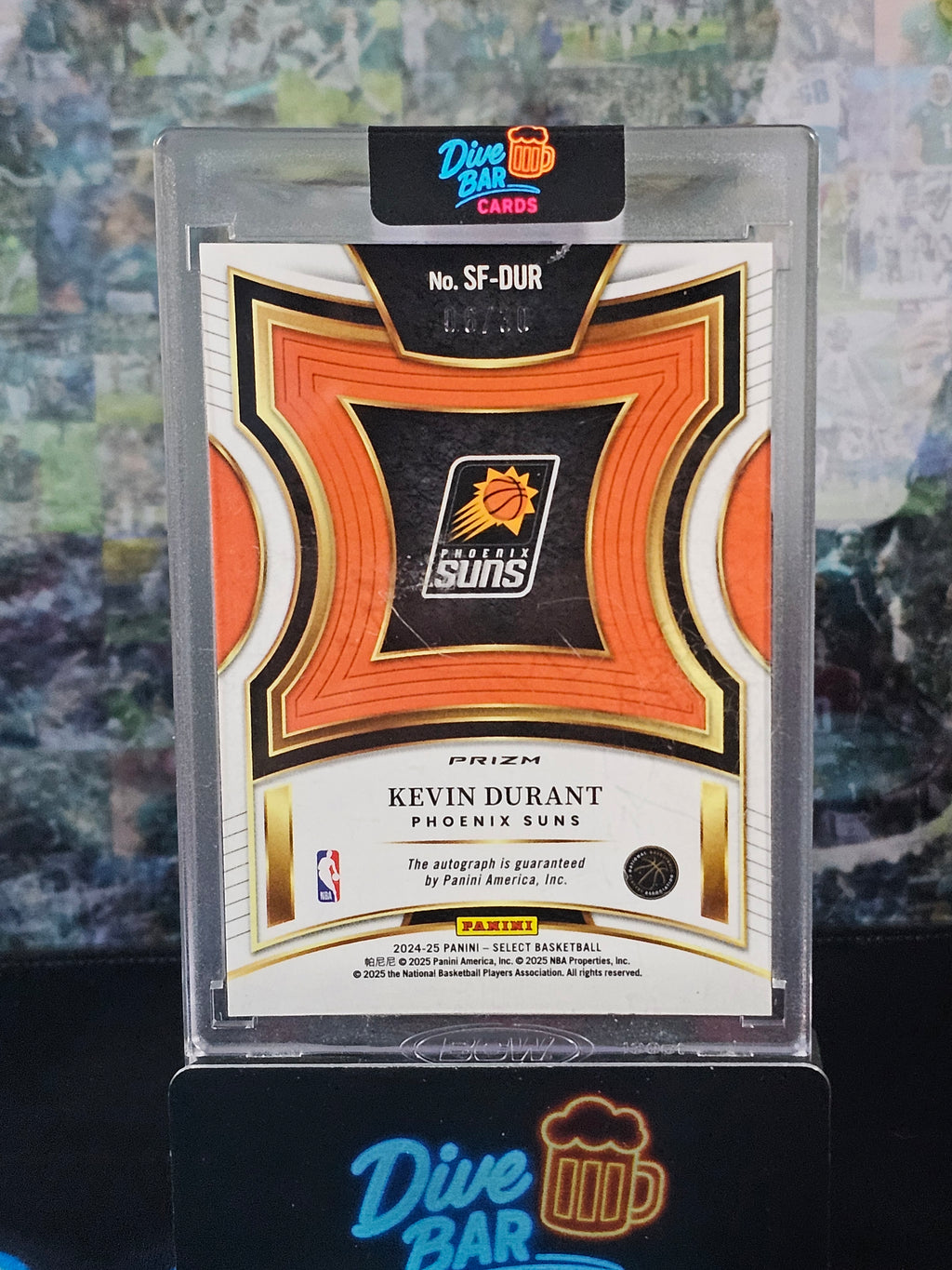 2024-25 Panini Select Kevin Durant Few Auto #9/30 Suns Card