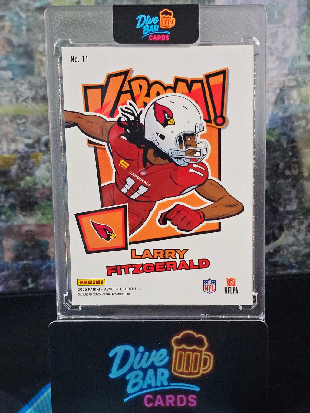 Larry Fitzgerald 2025 Panini Absolute Kaboom Horizontal Raw Card Arizona Cardinals