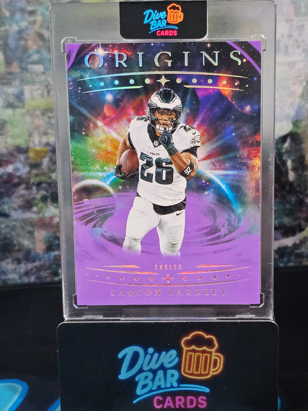 2025 Panini Origins Purple Saquon Barkley Philadelphia Eagles Card RAW