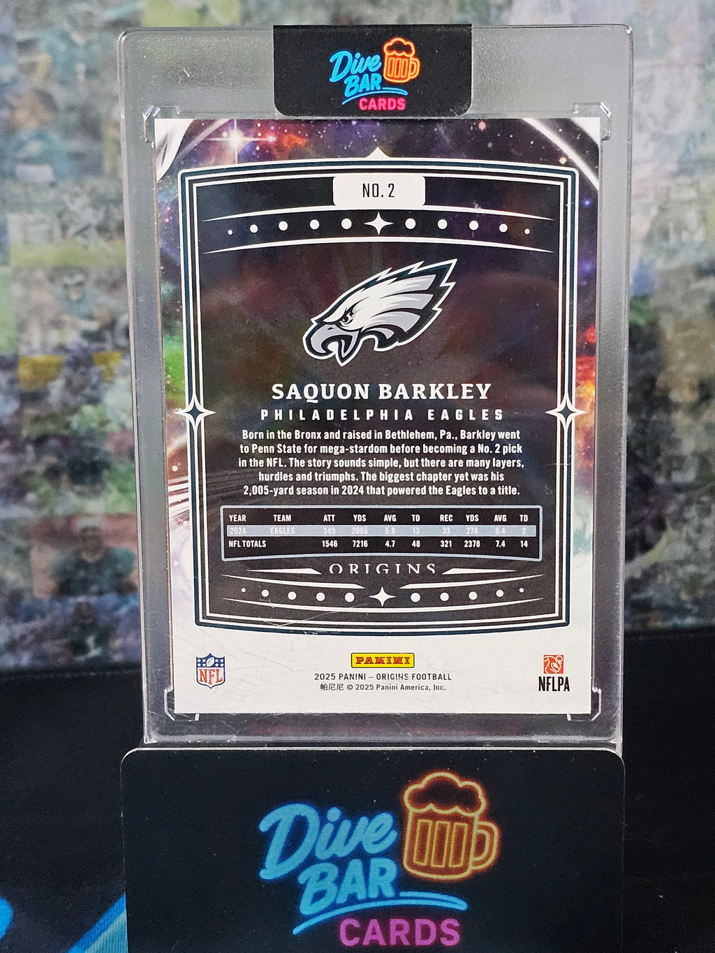 2025 Panini Origins Purple Saquon Barkley Philadelphia Eagles Card RAW