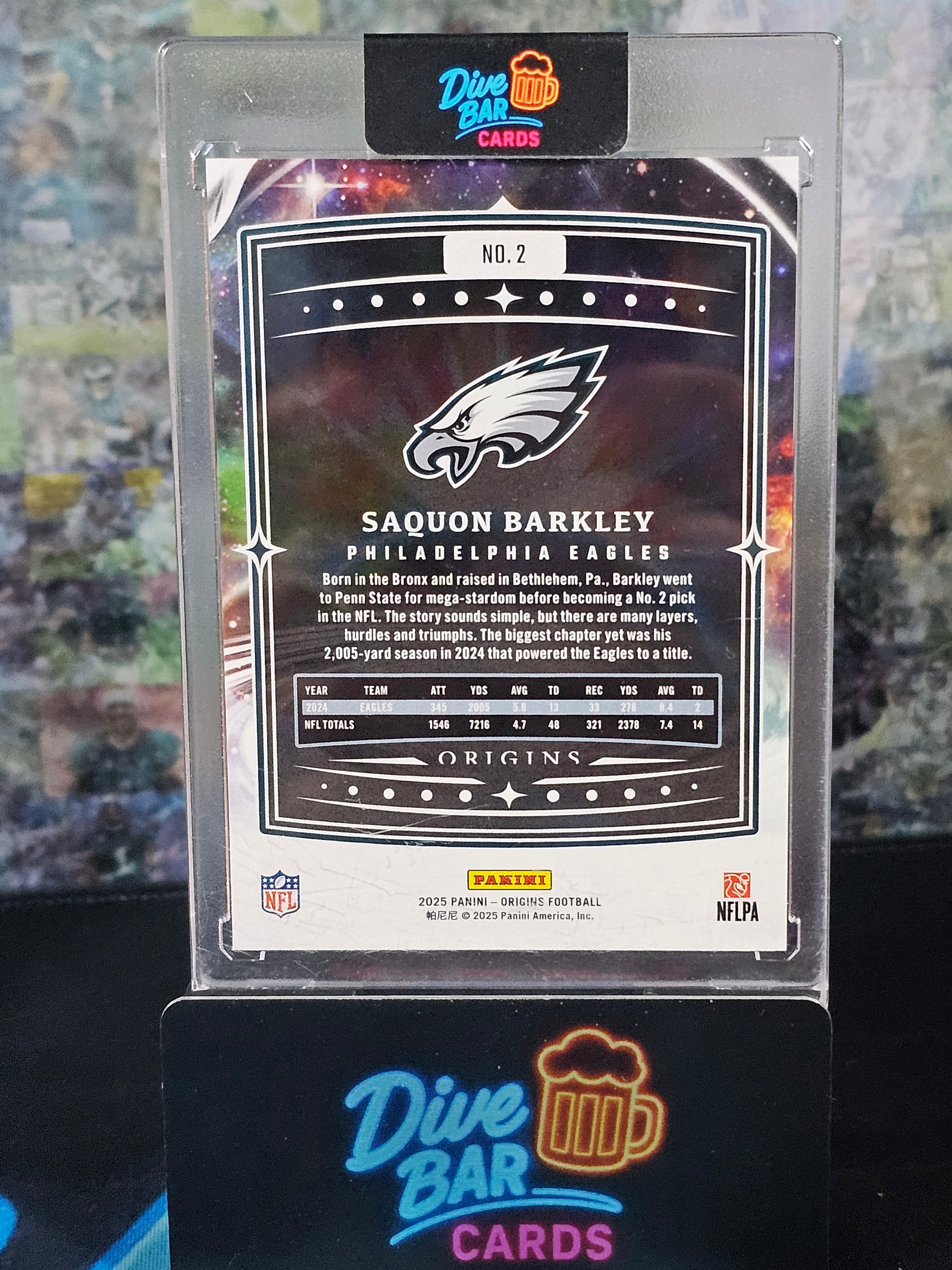 2025 Panini Origins Purple Saquon Barkley Philadelphia Eagles Card RAW