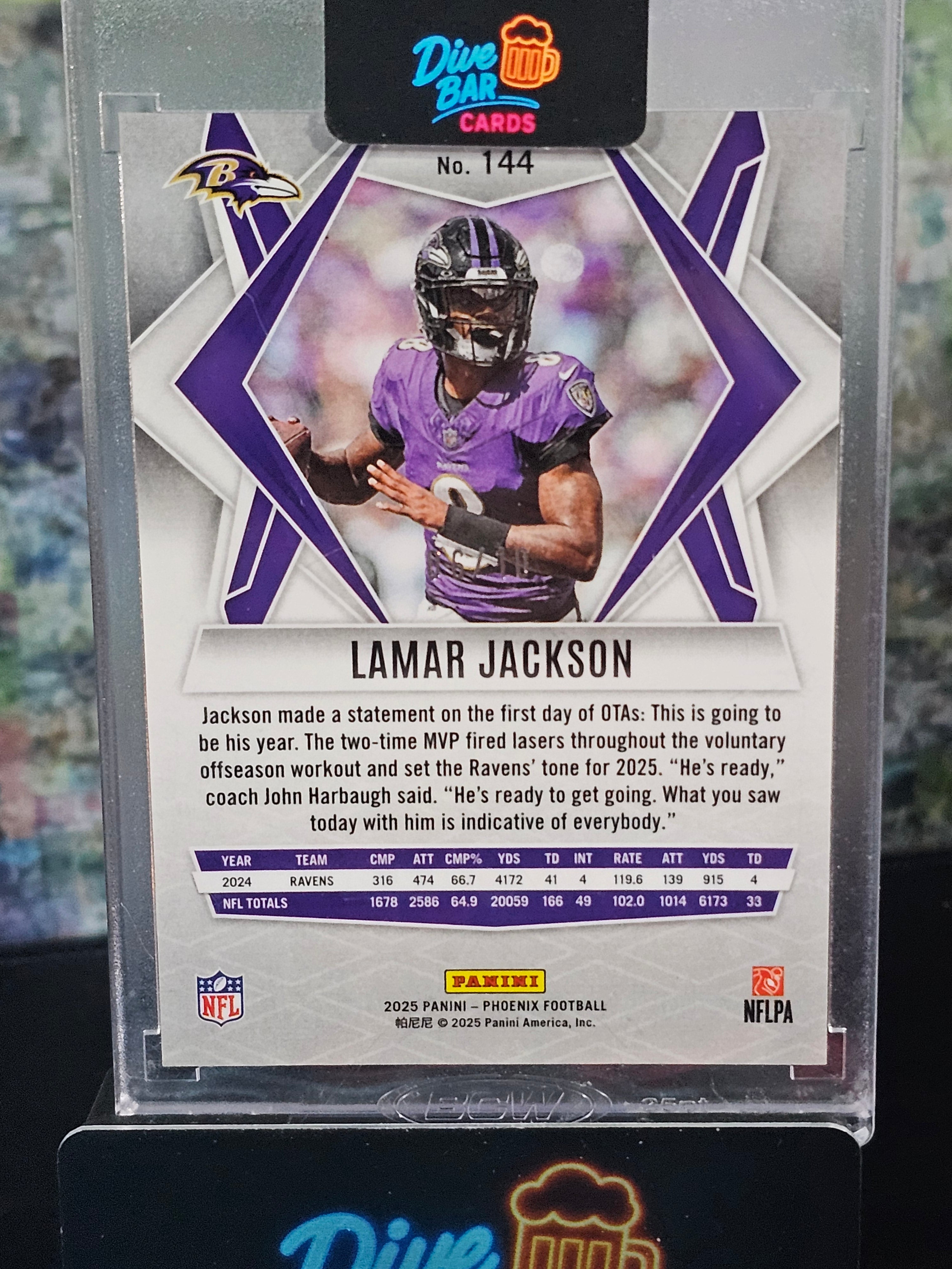2025 Panini Phoenix Color Burst Prizm Lamar Jackson #/10 SSP Rookie Card - Raw