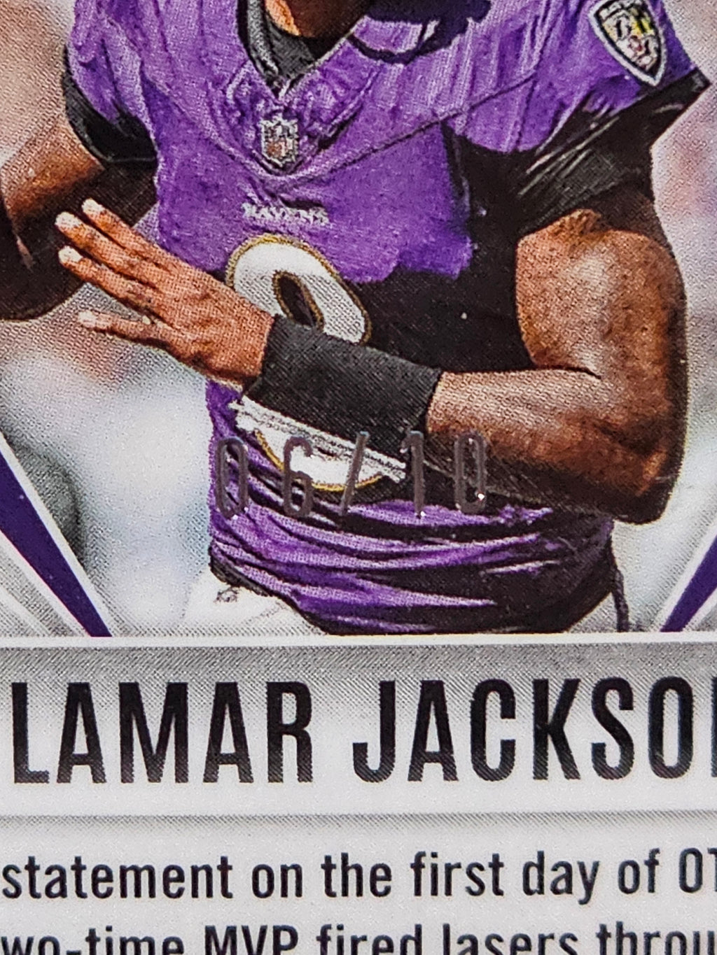 2025 Panini Phoenix Color Burst Prizm Lamar Jackson #/10 SSP Rookie Card - Raw