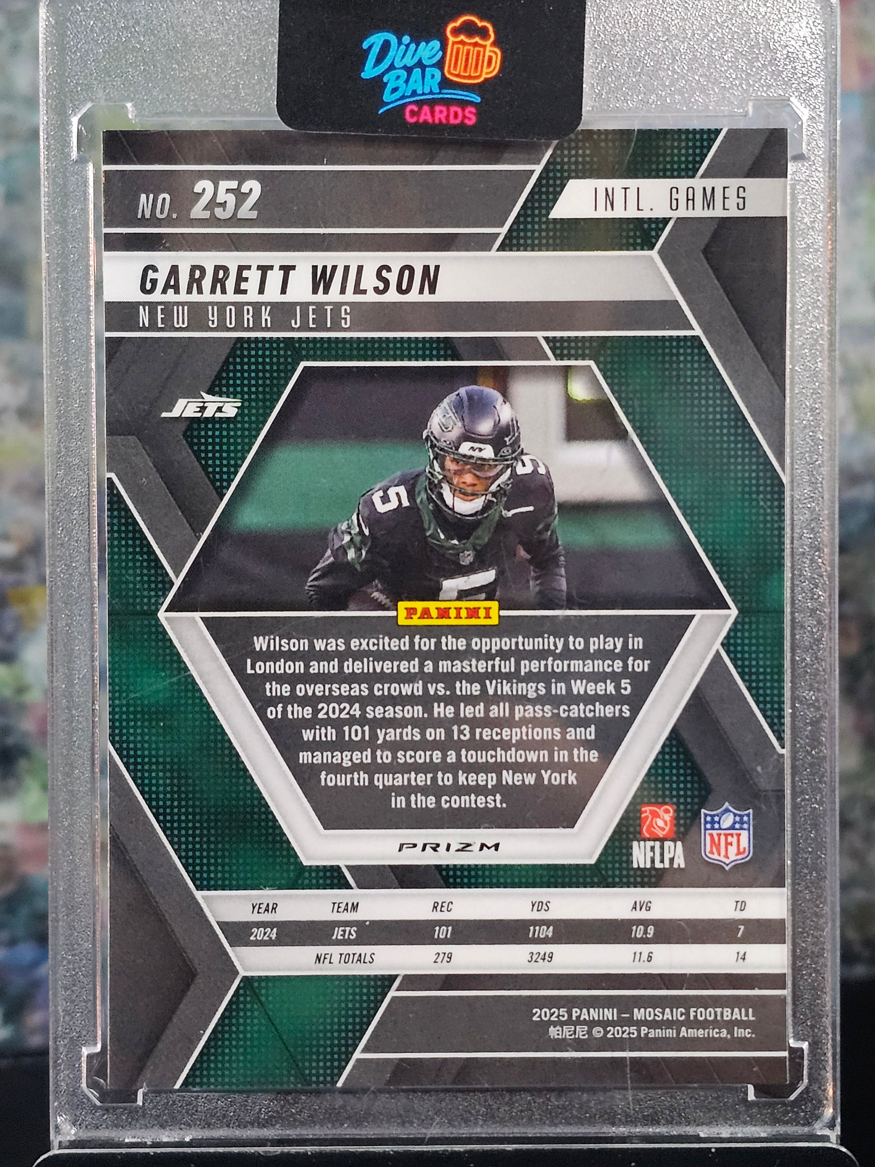 2025 Panini Mosaic Honeycomb Garrett Wilson SP Rookie Card - New York Jets