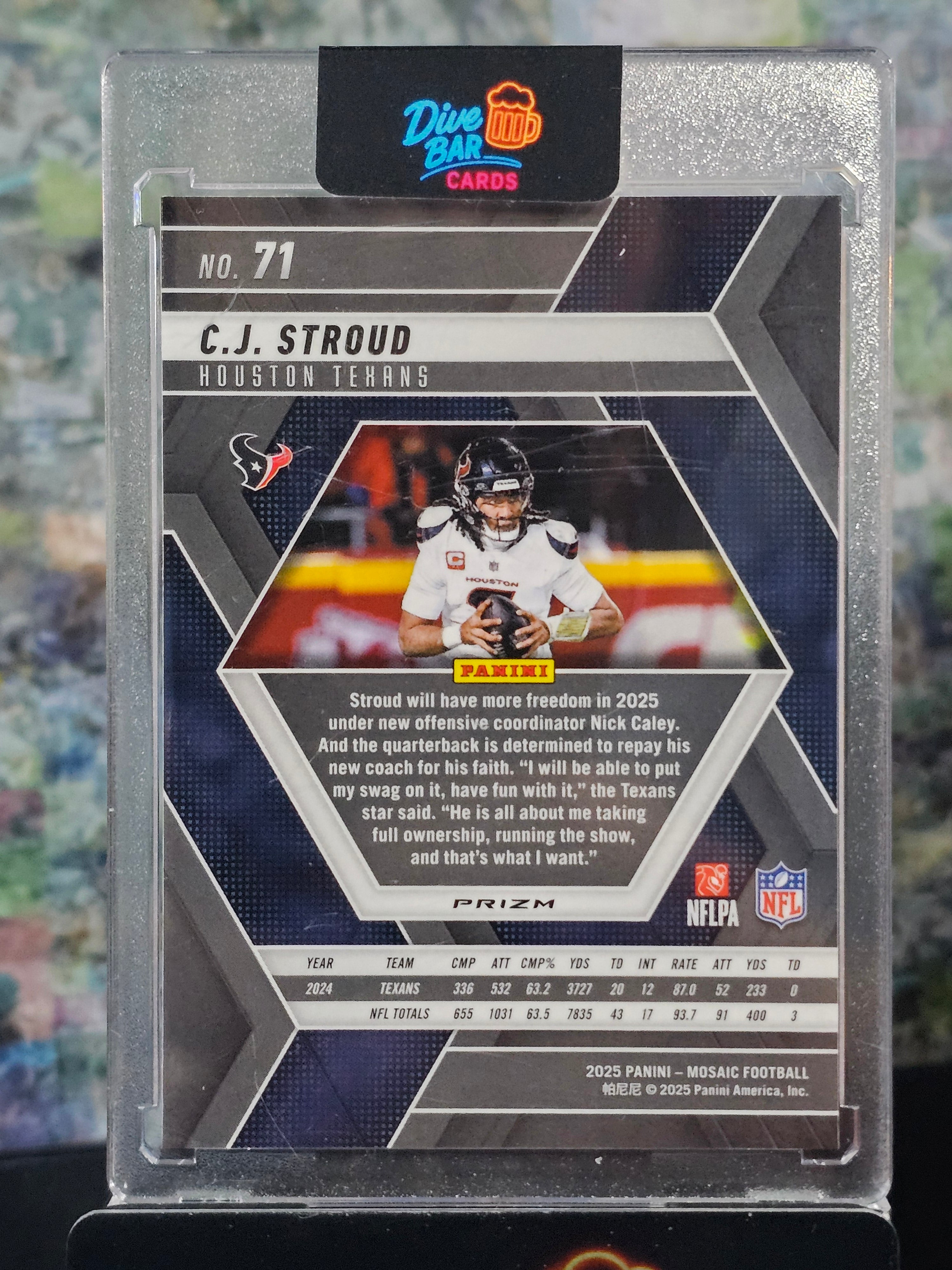 2025 Panini Mosaic Honeycomb C.J. Stroud SP Rookie Card - Raw Condition