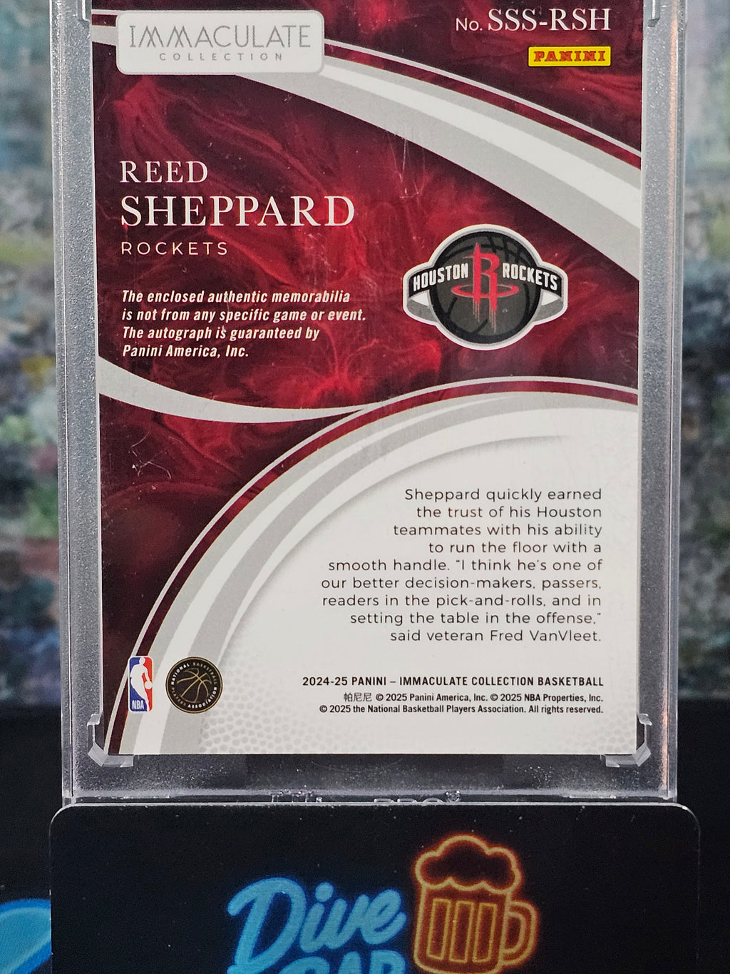 2024-25 Panini Immaculate Reed Sheppard Sneaker Swatch Signatures 16/25 CGC Authentic