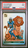 2023 Donruss Downtown Jahmyr Gibbs PSA 9 Rookie Card Detroit Lions