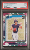 JJ McCarthy 2024 Donruss Optic Jazz PSA 9 Trading Card.