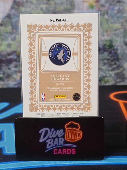 2023 Panini Calligraphy Signatures Anthony Edwards
