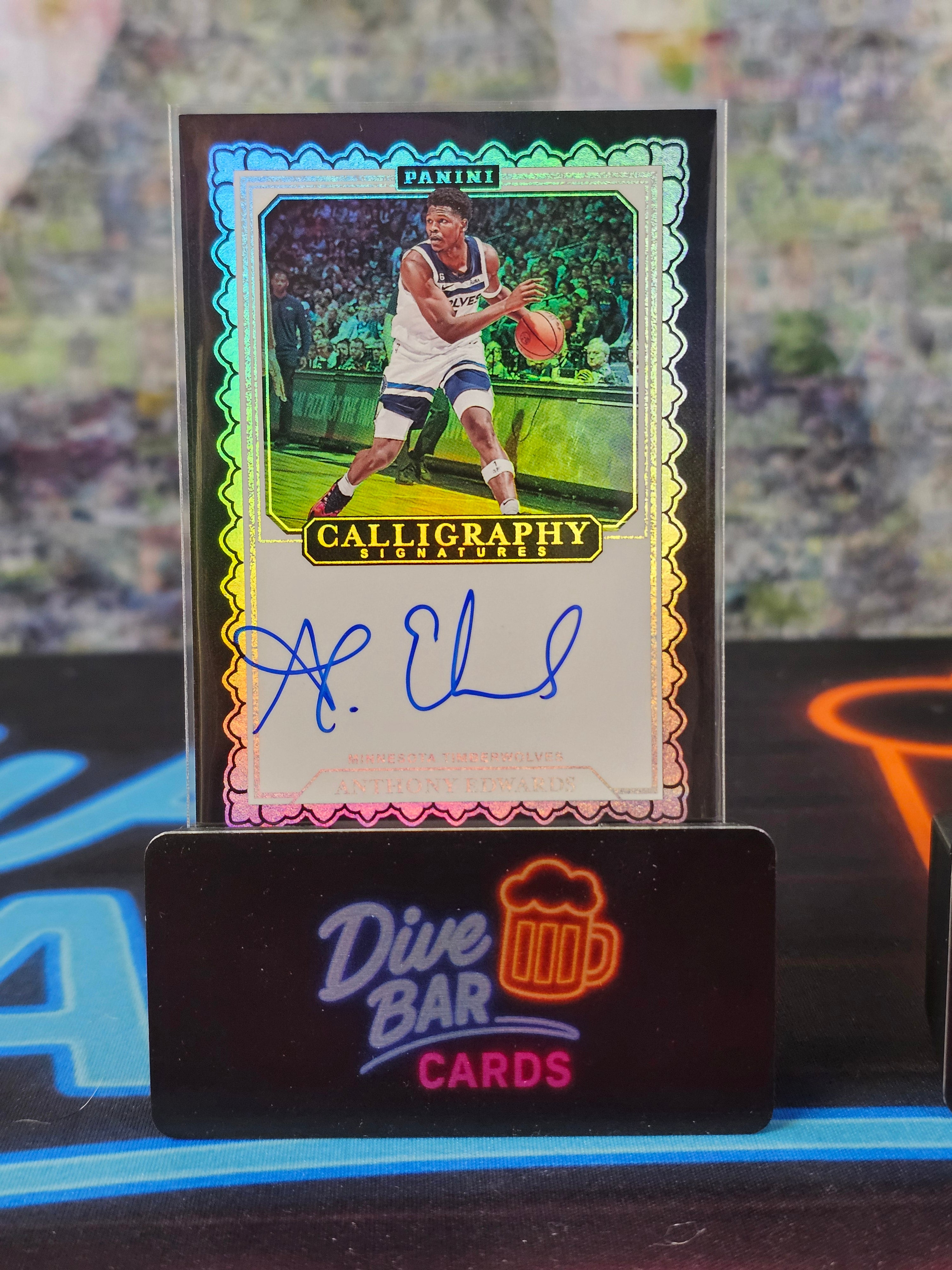 2023 Panini Calligraphy Signatures Anthony Edwards