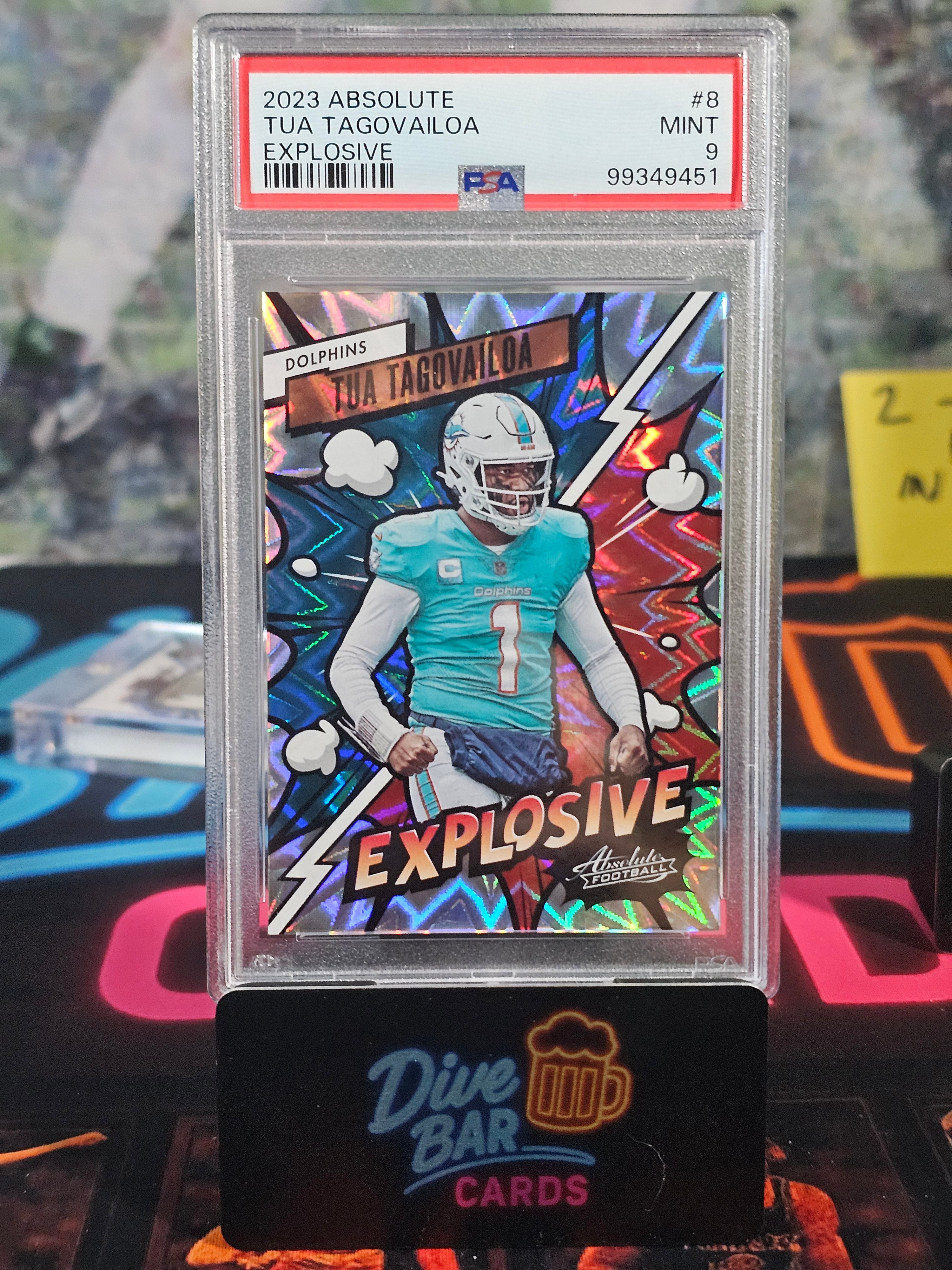 Tua Tagovailoa 2023 Panini Absolute Explosive PSA 9 Dolphins Case Hit SP