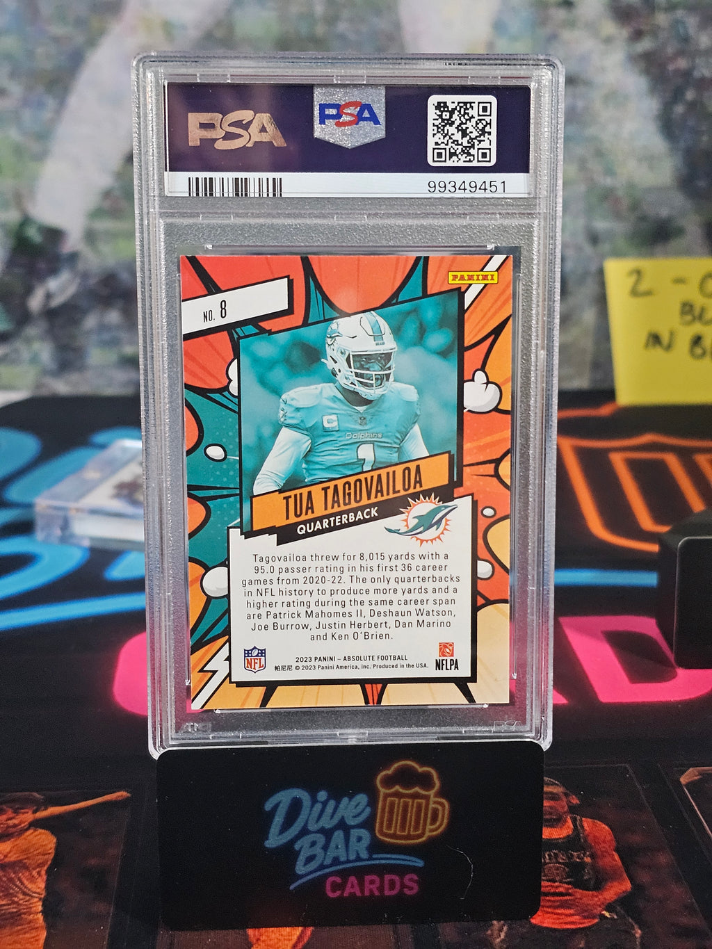 Tua Tagovailoa 2023 Panini Absolute Explosive PSA 9 Dolphins Case Hit SP